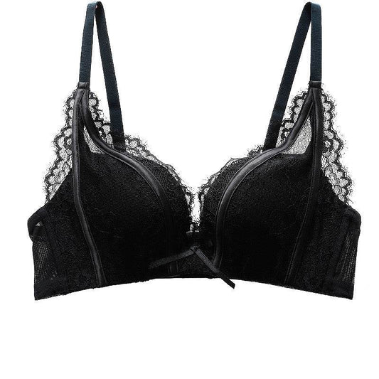 Lace small chest gathered underwear bra - MYLUXURY LANE ENTERPRISE