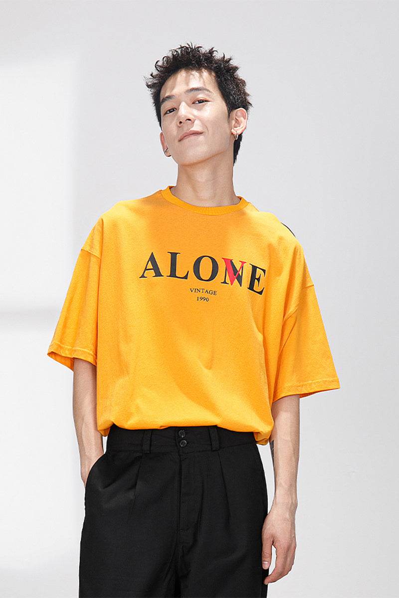 Letter printed round neck short sleeve - MYLUXURY LANE ENTERPRISE