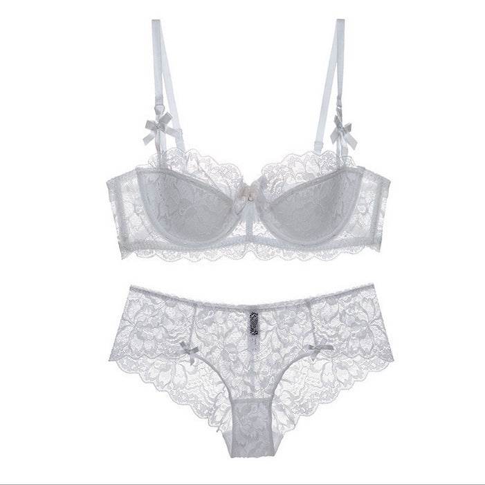 Side Women's Underwear Half Cup Bra Set - MYLUXURY LANE ENTERPRISE