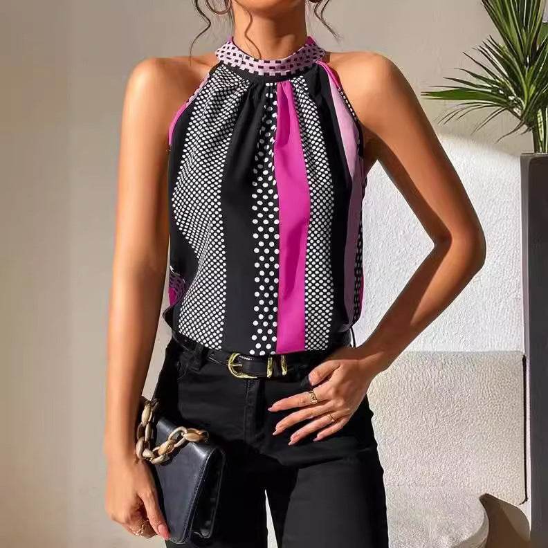Women's Polka Dot Color Matching Camisole - MYLUXURY LANE ENTERPRISE