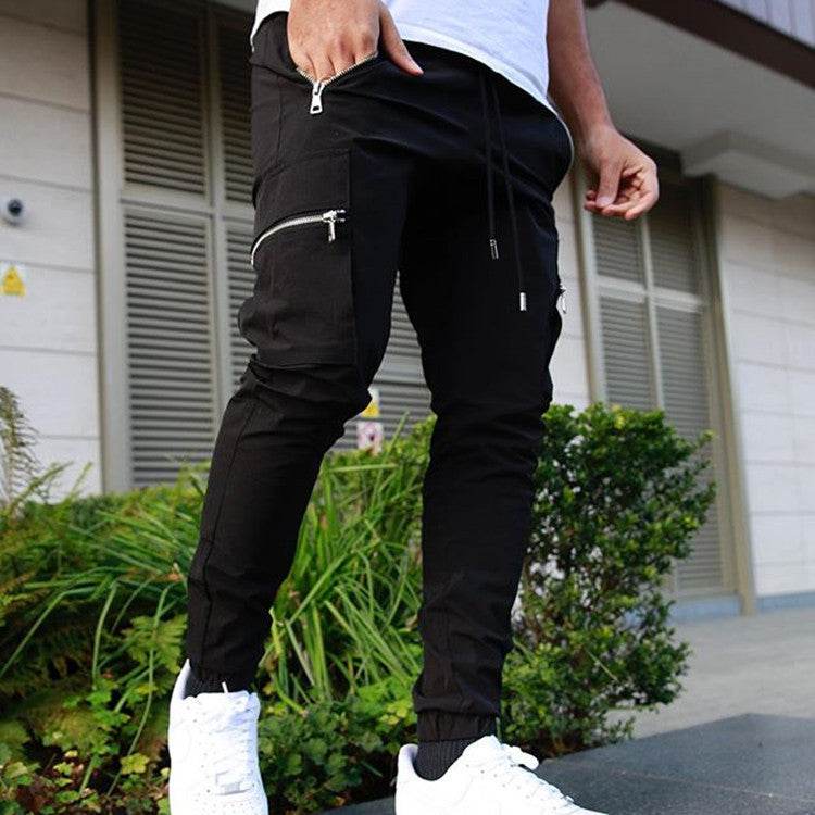 Men's zipper multi-pocket trousers - MYLUXURY LANE ENTERPRISE