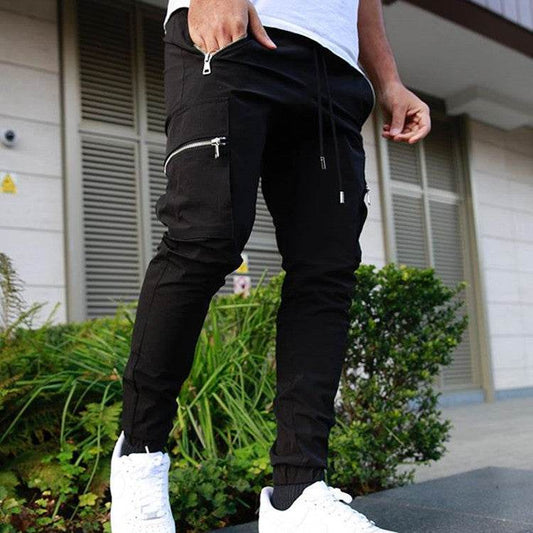 Men's zipper multi-pocket trousers - MYLUXURY LANE ENTERPRISE