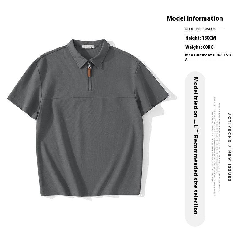 Mesh Waffle Lapel Polo Shirt T-shirt - MYLUXURY LANE ENTERPRISE