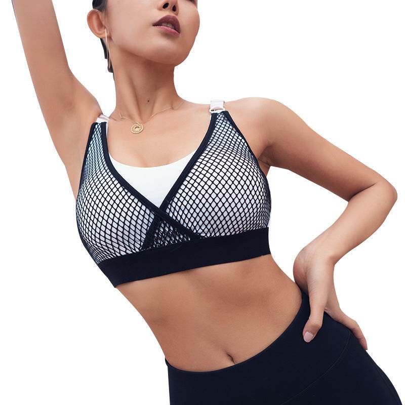 Mesh stitching sports bra - MYLUXURY LANE ENTERPRISE