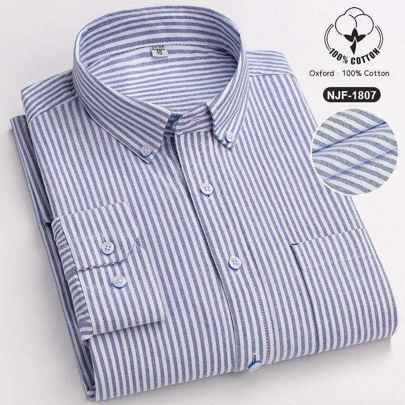 Casual Oxford Men's Full Cotton Shirt - MYLUXURY LANE ENTERPRISE