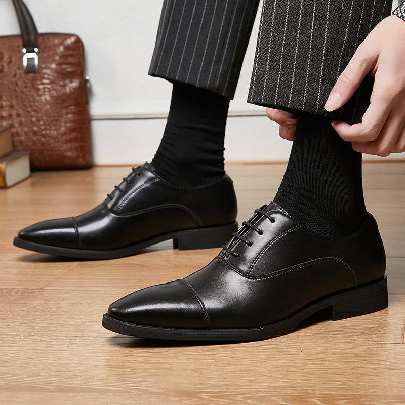 New Height Increasing Insole Business Formal Wear Soft Bottom Oxford Shoes - MYLUXURY LANE ENTERPRISE