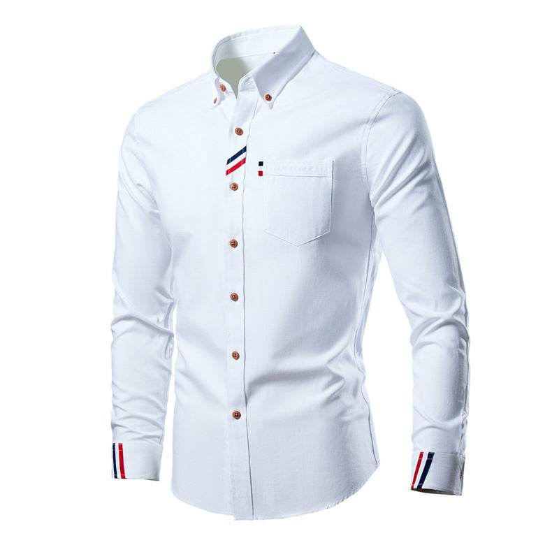Men's Casual Fashion Slim Fit Lapel Long Sleeve Shirt - MYLUXURY LANE ENTERPRISE
