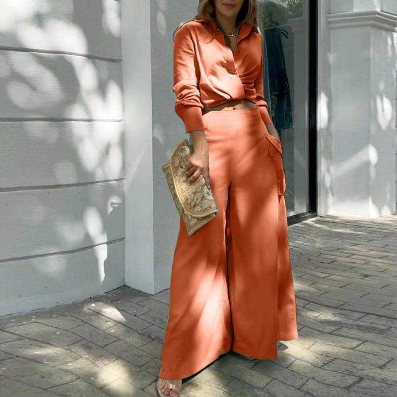 Solid Color Loose Pockets Fashion Casual Set - MYLUXURY LANE ENTERPRISE