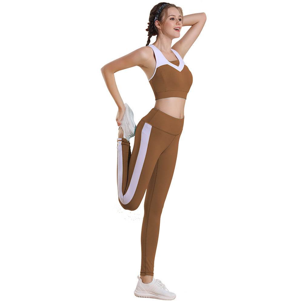 Women's stitching sports bra set - MYLUXURY LANE ENTERPRISE