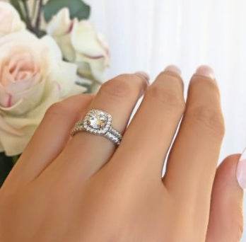Couple Rings Wedding Engagement Rings Fashion Ladies Inlaid Diamond Rings - MYLUXURY LANE ENTERPRISE