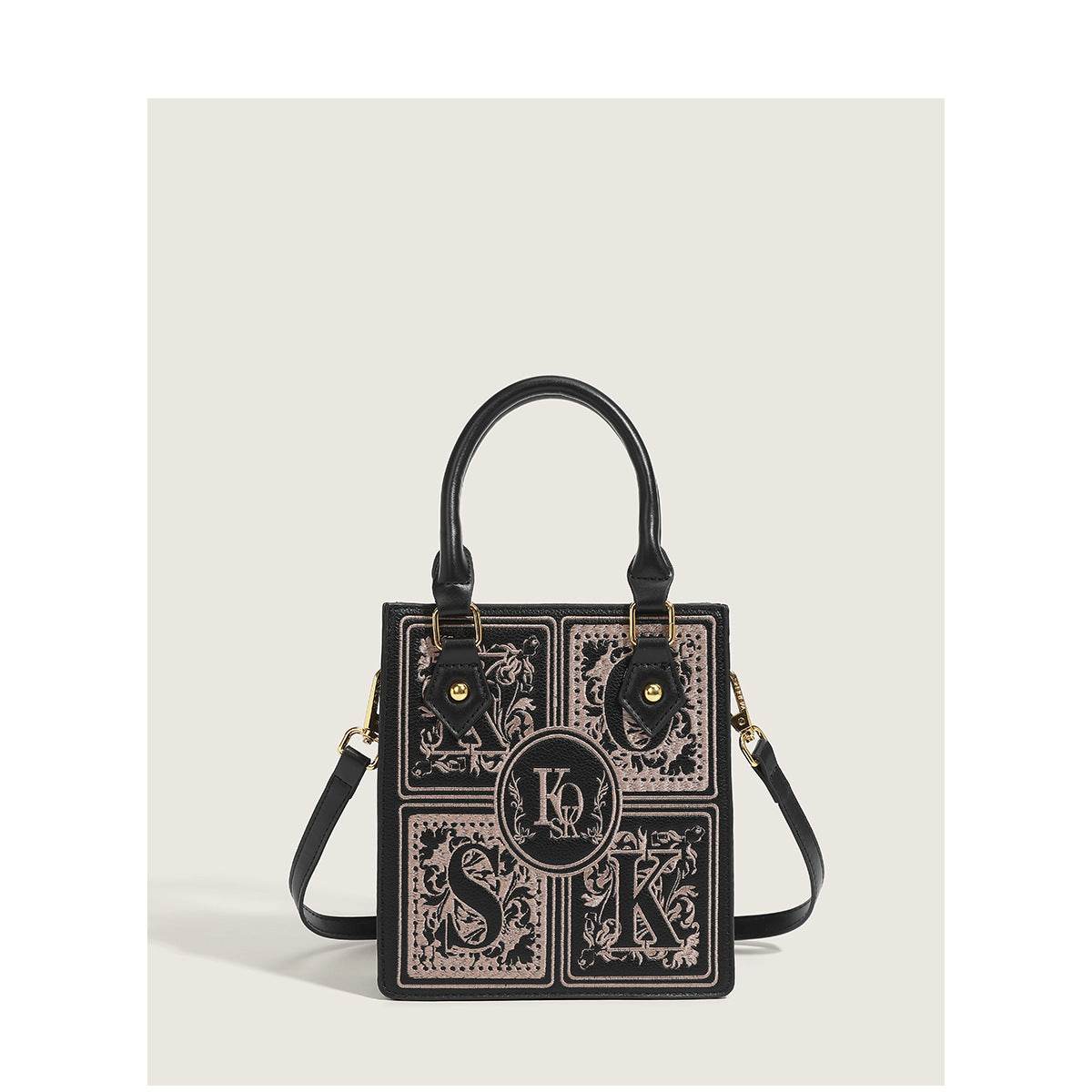 Early Autumn Popular Embroidered Portable Small Square Messenger Bag - MYLUXURY LANE ENTERPRISE