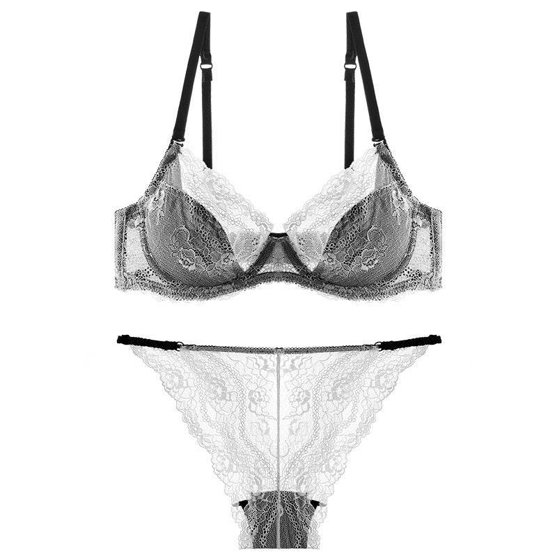 French transparent sexy slim bra set - MYLUXURY LANE ENTERPRISE