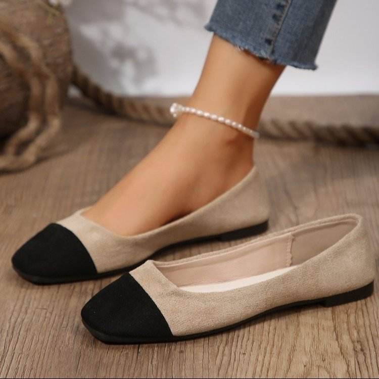 Low Heel Square Head Embroidery Comfortable Shoes - MYLUXURY LANE ENTERPRISE