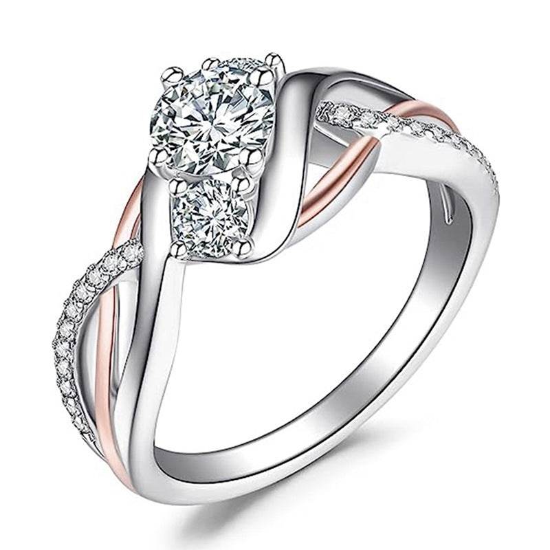 Zircon Shiny Ring For Women Fashion Geometry Pattern - MYLUXURY LANE ENTERPRISE