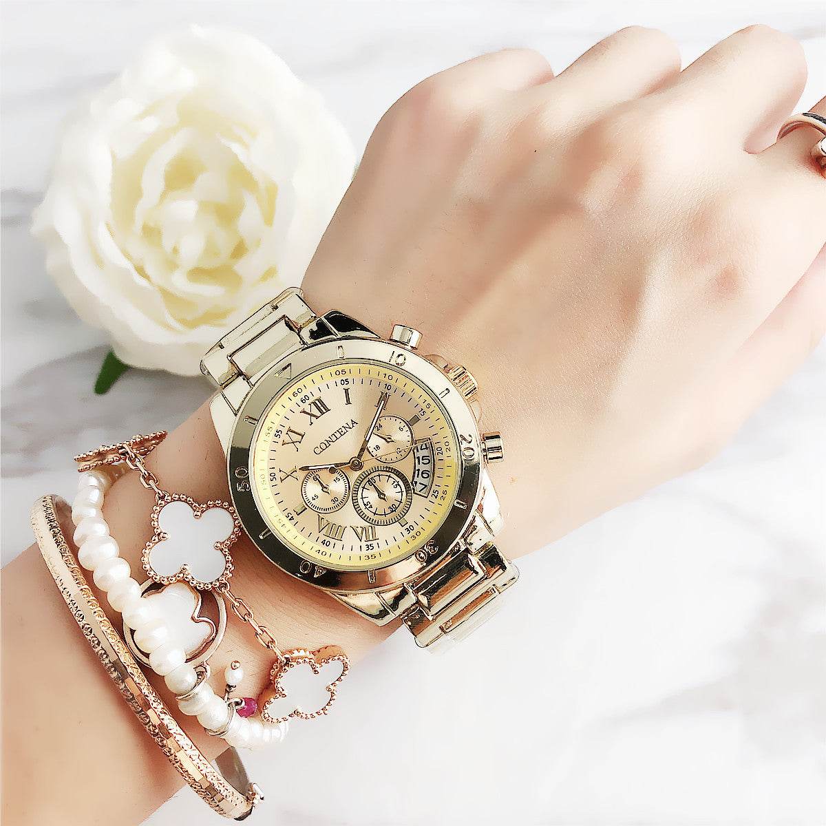 Diamond Simple Mesh Strap Stainless Steel Watch - MYLUXURY LANE ENTERPRISE