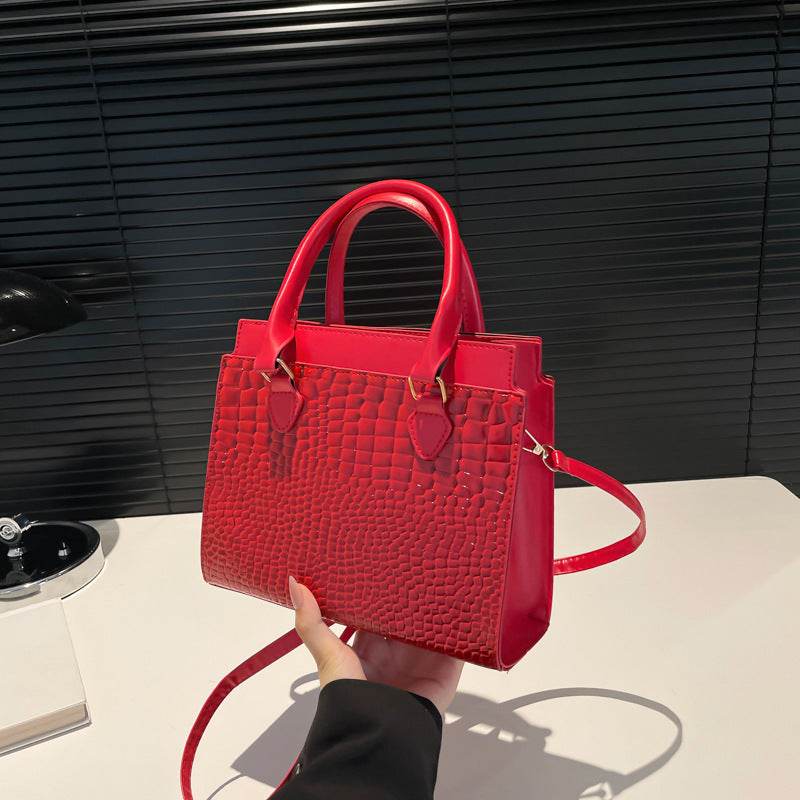 Large-capacity Textured Commuter Tote Pattern Shoulder Messenger Bag - MYLUXURY LANE ENTERPRISE