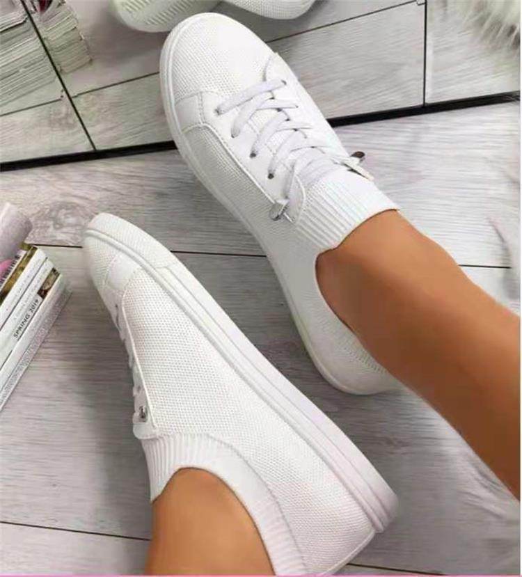 Flat Lace-Up Fly Woven Mesh Breathable Shoes - MYLUXURY LANE ENTERPRISE