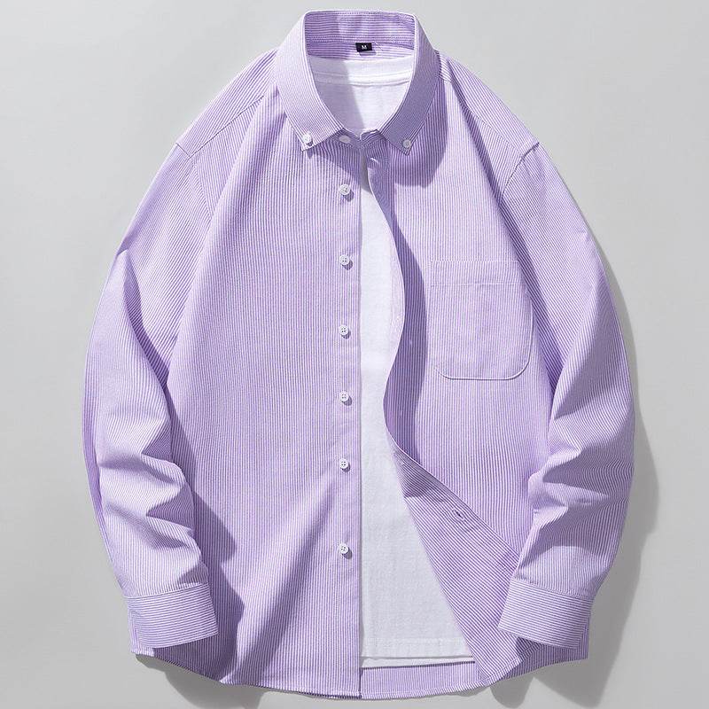 Men's Oxford Long-sleeved Shirt - MYLUXURY LANE ENTERPRISE