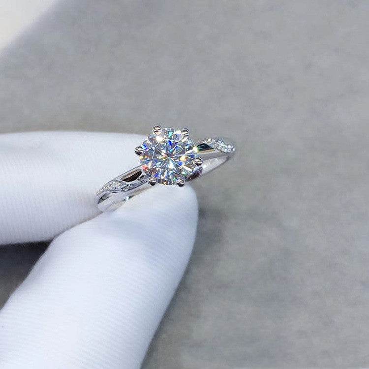 Moissanite White D Color High Clarity Ring - MYLUXURY LANE ENTERPRISE