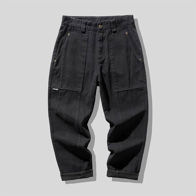 Retro Army Green Casual Pants Men's Loose Straight Cargo Pants - MYLUXURY LANE ENTERPRISE