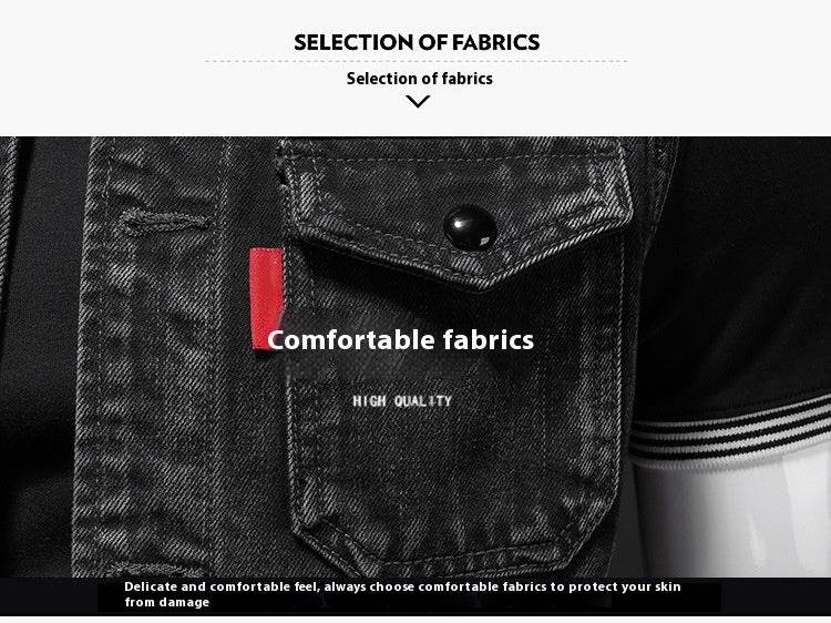 Harley Motorcycle Men's Uniform Black Stand-up Collar Plus Size Denim Vest - MYLUXURY LANE ENTERPRISE