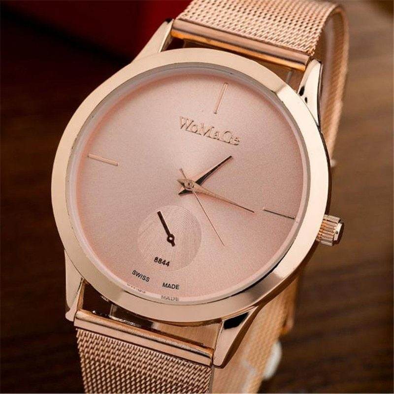Fashion Alloy Belt Mesh Watch Unisex women's watches Minimalist Style Quartz Watch relogio feminino saat Watches for women - MYLUXURY LANE ENTERPRISE