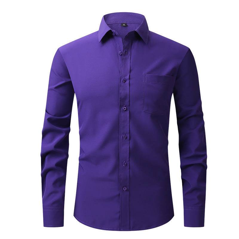 Men's Business Casual Long Sleeve Shirt - MYLUXURY LANE ENTERPRISE