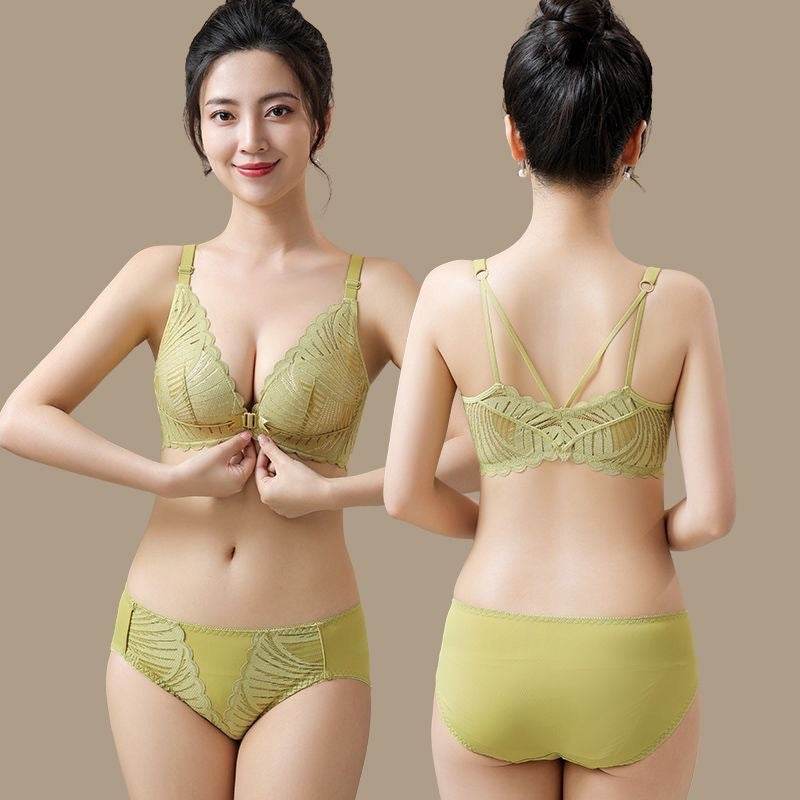 Front Button Underwear Women's Small Chest Gathering Small Breast Holding Anti-SAG Bra - MYLUXURY LANE ENTERPRISE