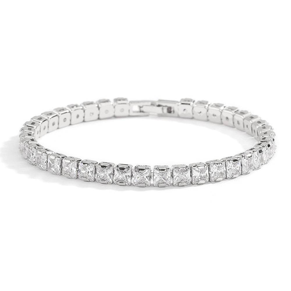 European And American Full Diamond 4mm Zircon Tennis Bracelet - MYLUXURY LANE ENTERPRISE