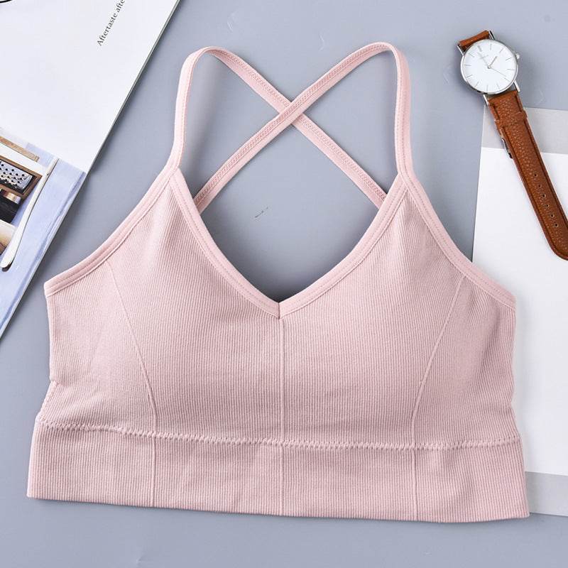 Large U Beauty Back Cross Sling Underwear Ladies Belt Chest Pad Anti-wardrobe Malfunction Base One-piece Tube Top Wrapped Chest For Women - MYLUXURY LANE ENTERPRISE