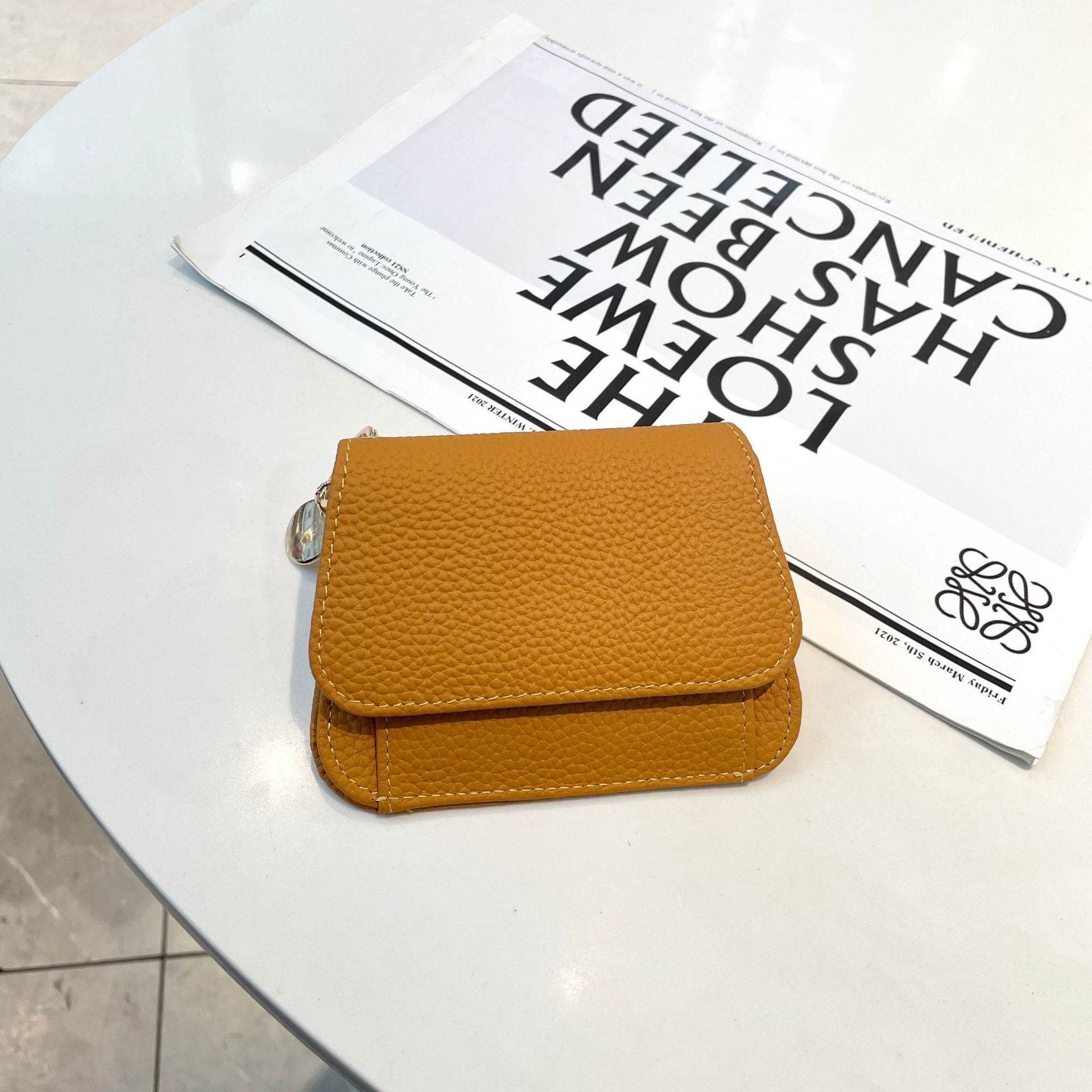 Ladies Card Holder Ins Cowhide Korean Style Mini Multi-card Slot Coin Purse - MYLUXURY LANE ENTERPRISE