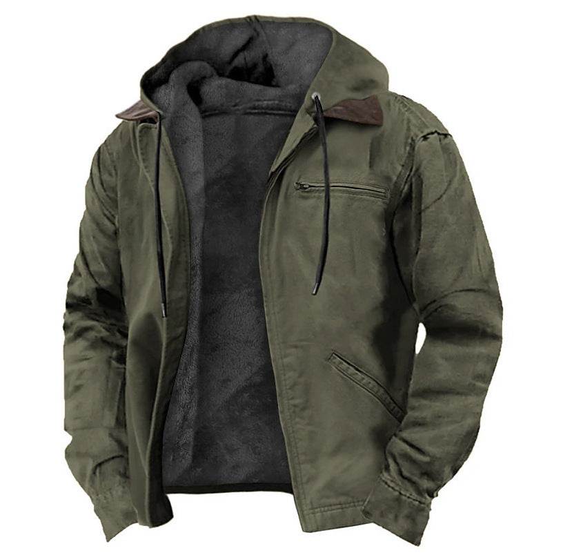 Multi-Color Digital Printing Hooded Sweater Brown Lining Cotton-padded Jacket - MYLUXURY LANE ENTERPRISE