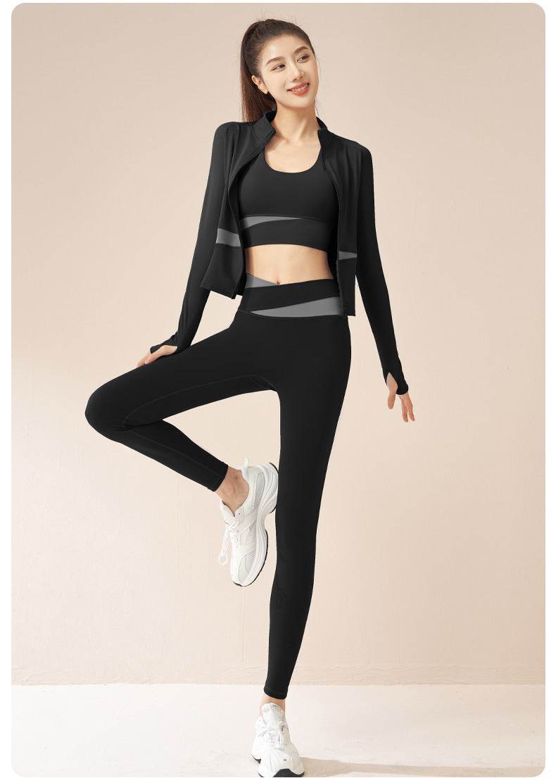 Women's Jacket Trousers Bra Yoga Workout Clothes - MYLUXURY LANE ENTERPRISE
