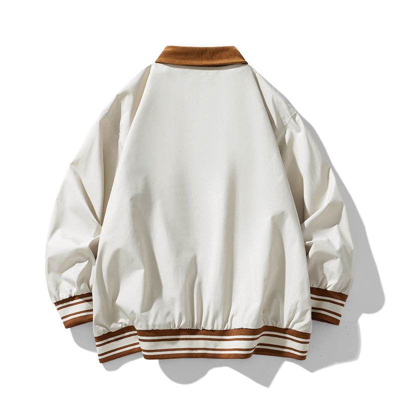 High-end Lapel Baseball Uniform Men's Casual Jacket - MYLUXURY LANE ENTERPRISE