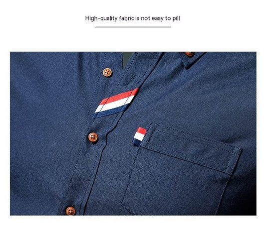 Men's Casual Fashion Slim Fit Lapel Long Sleeve Shirt - MYLUXURY LANE ENTERPRISE