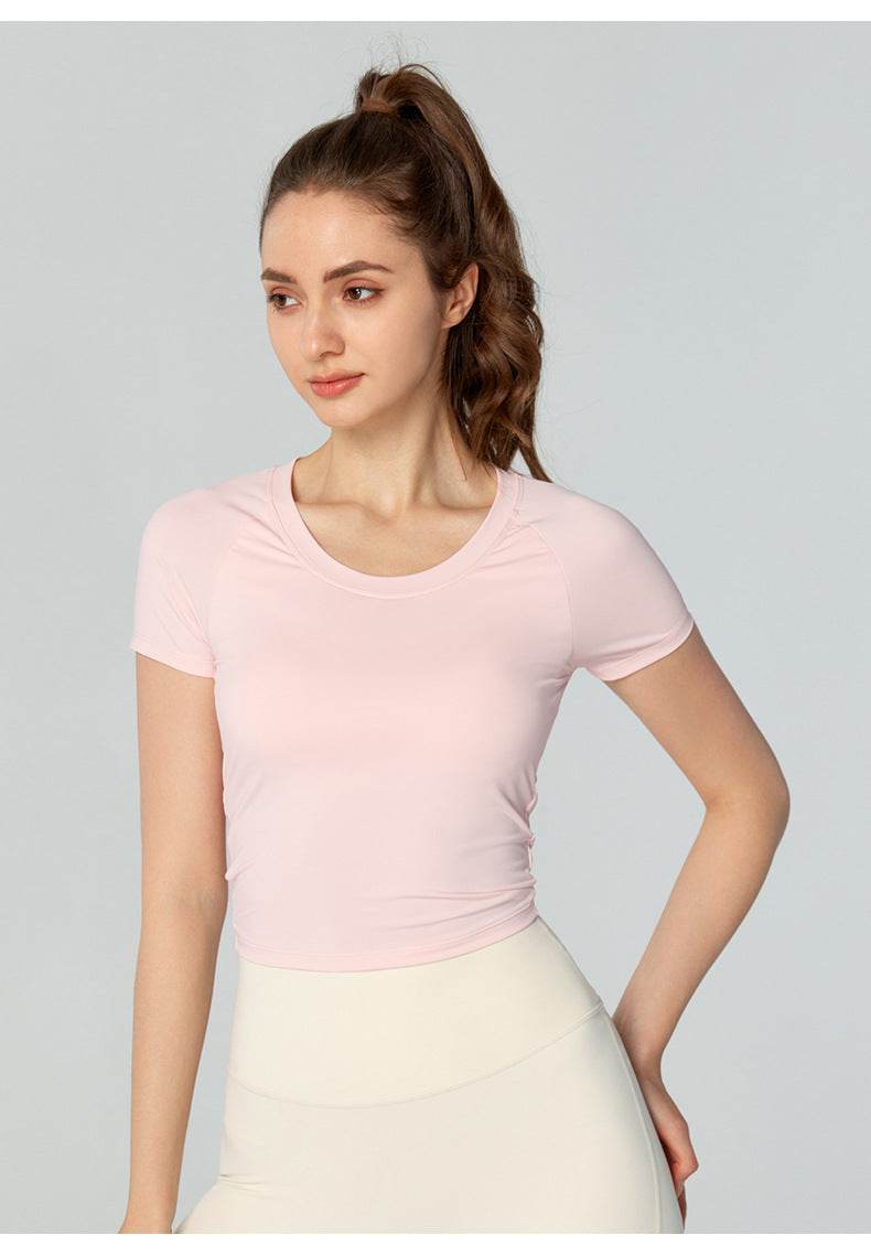 Yoga Clothing Top Women's Semi-fixed Chest Pad Slim Fit - MYLUXURY LANE ENTERPRISE