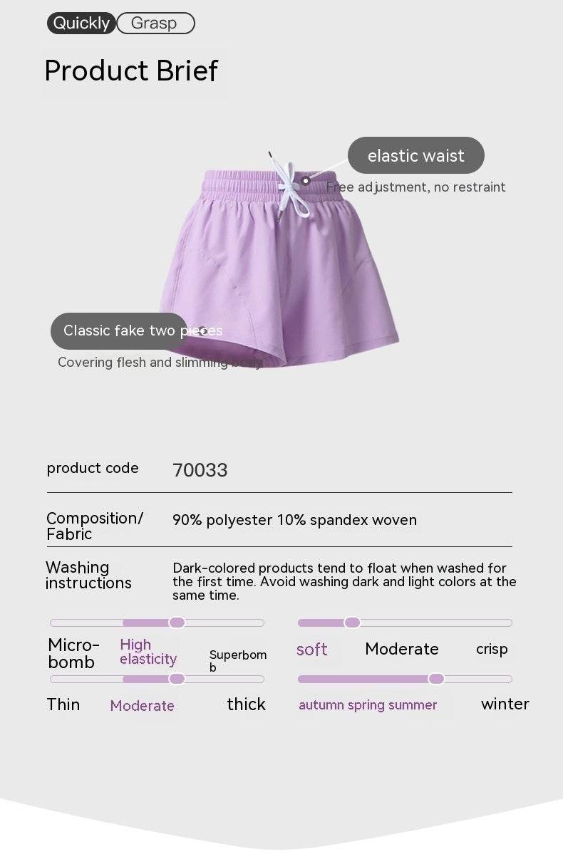 Women's High Waist Summer Yoga Quick-drying Running Training Shorts - MYLUXURY LANE ENTERPRISE