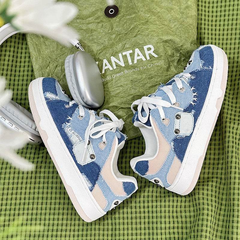 Denim Canvas Cold Glue Bread Shoes - MYLUXURY LANE ENTERPRISE