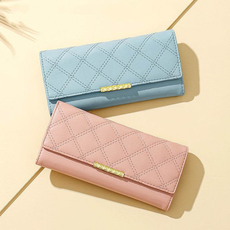 Fashion Rhombus Long Ladies Hand Wallet - MYLUXURY LANE ENTERPRISE