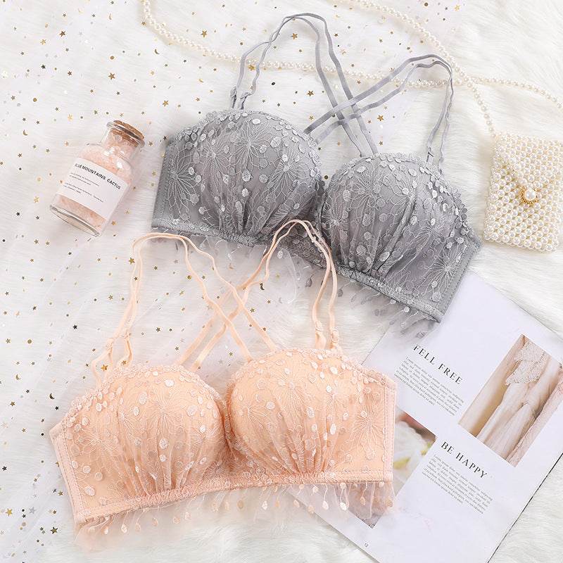 Lace floral palm cup beauty back bra - MYLUXURY LANE ENTERPRISE