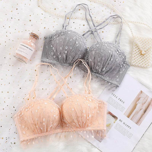 Lace floral palm cup beauty back bra - MYLUXURY LANE ENTERPRISE