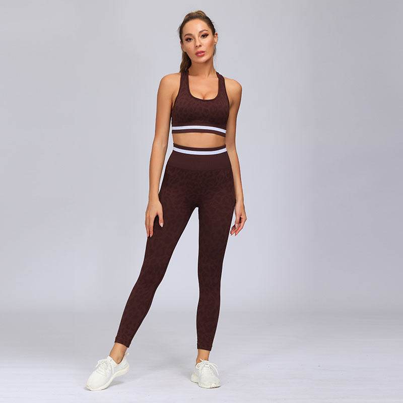 Yoga Clothes High Waist Seamless Trousers Tight Sports Bra Set Women - MYLUXURY LANE ENTERPRISE