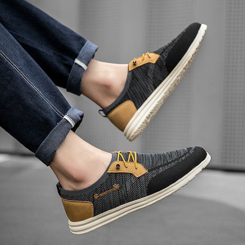 Casual Slip-on Mesh Shoes Lightweight Breathable Loafers Men Walking Running Sports Shoes - MYLUXURY LANE ENTERPRISE