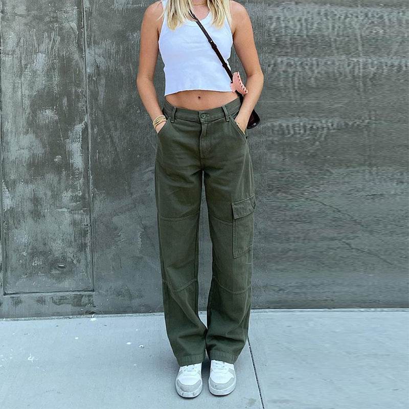 Women's Loose High-waist Straight-leg Casual Trousers - MYLUXURY LANE ENTERPRISE