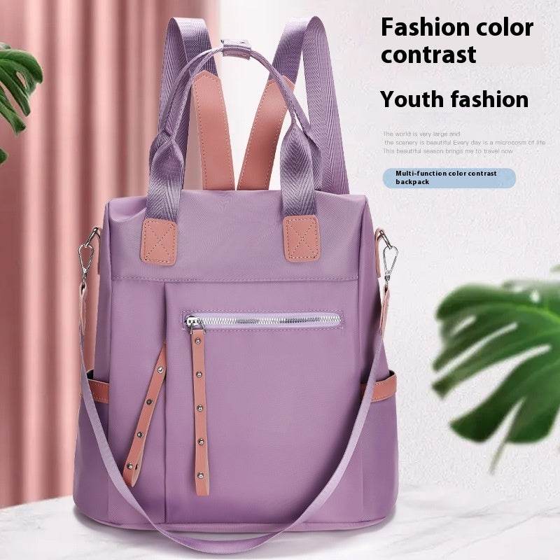 Large Capacity Backpack Oxford Cloth Waterproof Student Travel Bag - MYLUXURY LANE ENTERPRISE