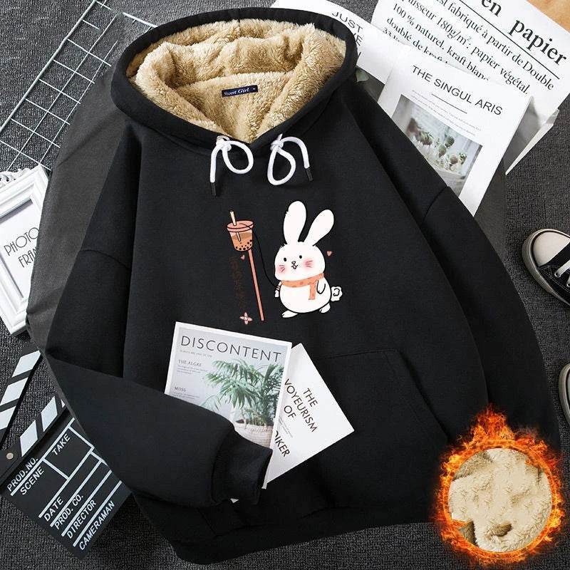 Cashmere Hoodie Women's Fleece-lined Thickened - MYLUXURY LANE ENTERPRISE