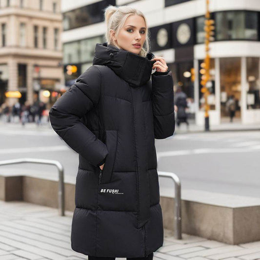 Women's Fashion Simple Thickened Cotton Padded Coat - MYLUXURY LANE ENTERPRISE