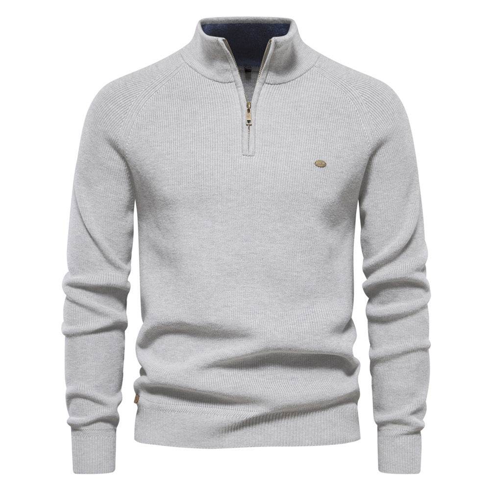 Men's Fashionable Simple Half Turtleneck Solid Color Top - MYLUXURY LANE ENTERPRISE