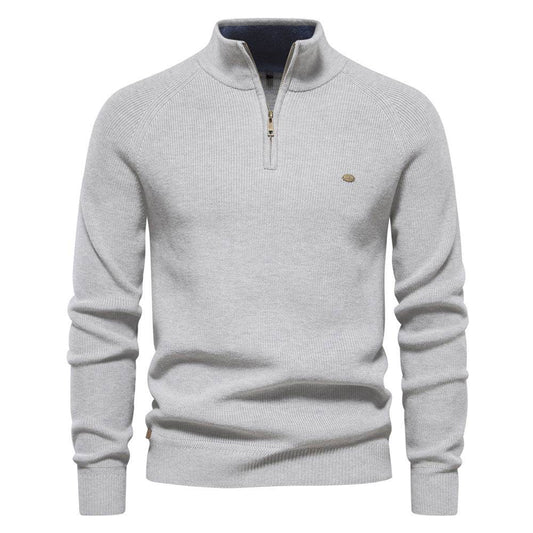 Men's Fashionable Simple Half Turtleneck Solid Color Top - MYLUXURY LANE ENTERPRISE