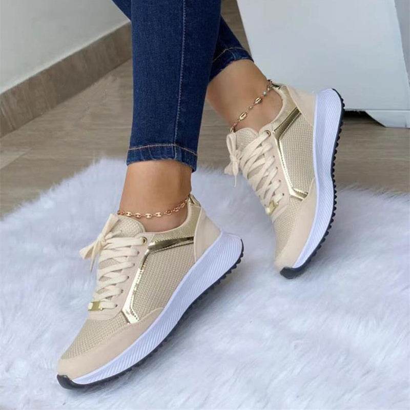 Women Sneakers Lace-up Sports Shoes - MYLUXURY LANE ENTERPRISE